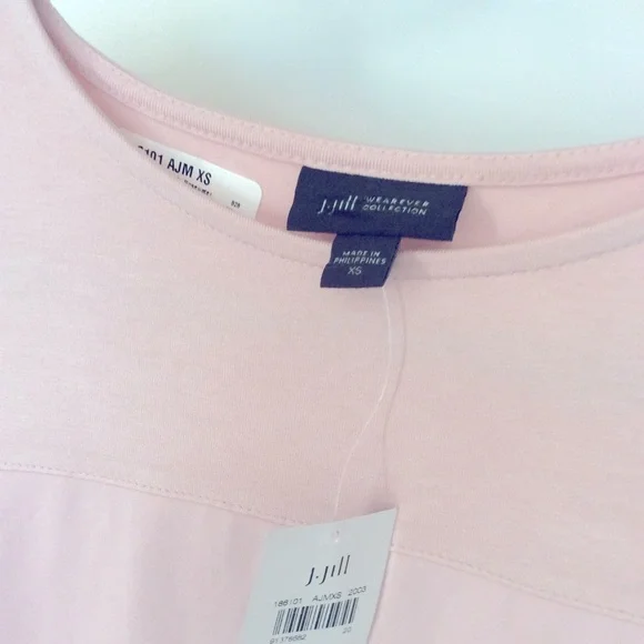 NWT J.Jill Mixed-Media A-Line Tunic in Rosewater - Picture 3 of 4